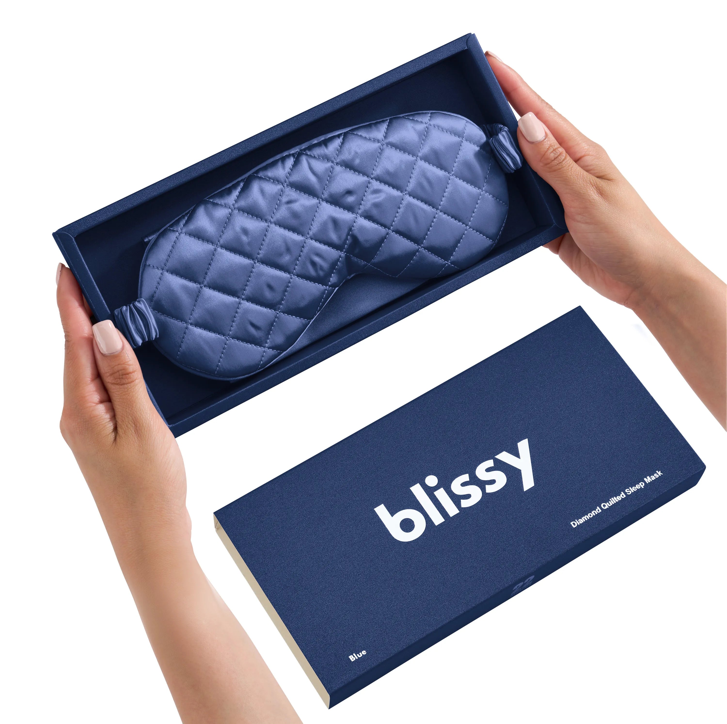 Blue Diamond Quilted Sleep Mask