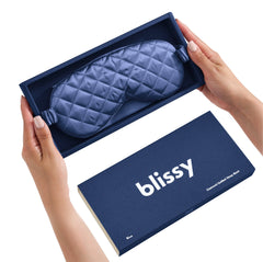 Blue Diamond Quilted Sleep Mask