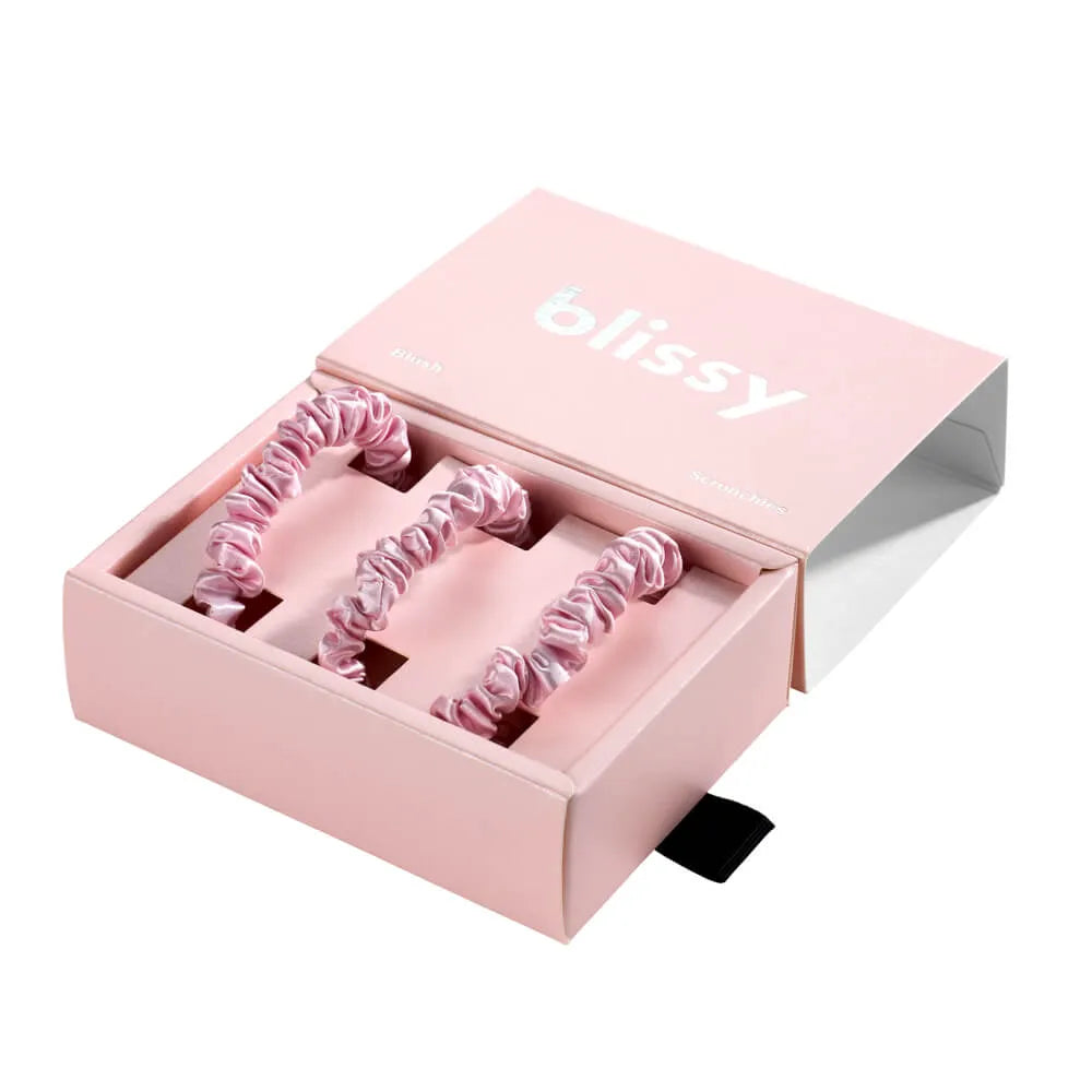 Blissy Skinny Scrunchies in Blush