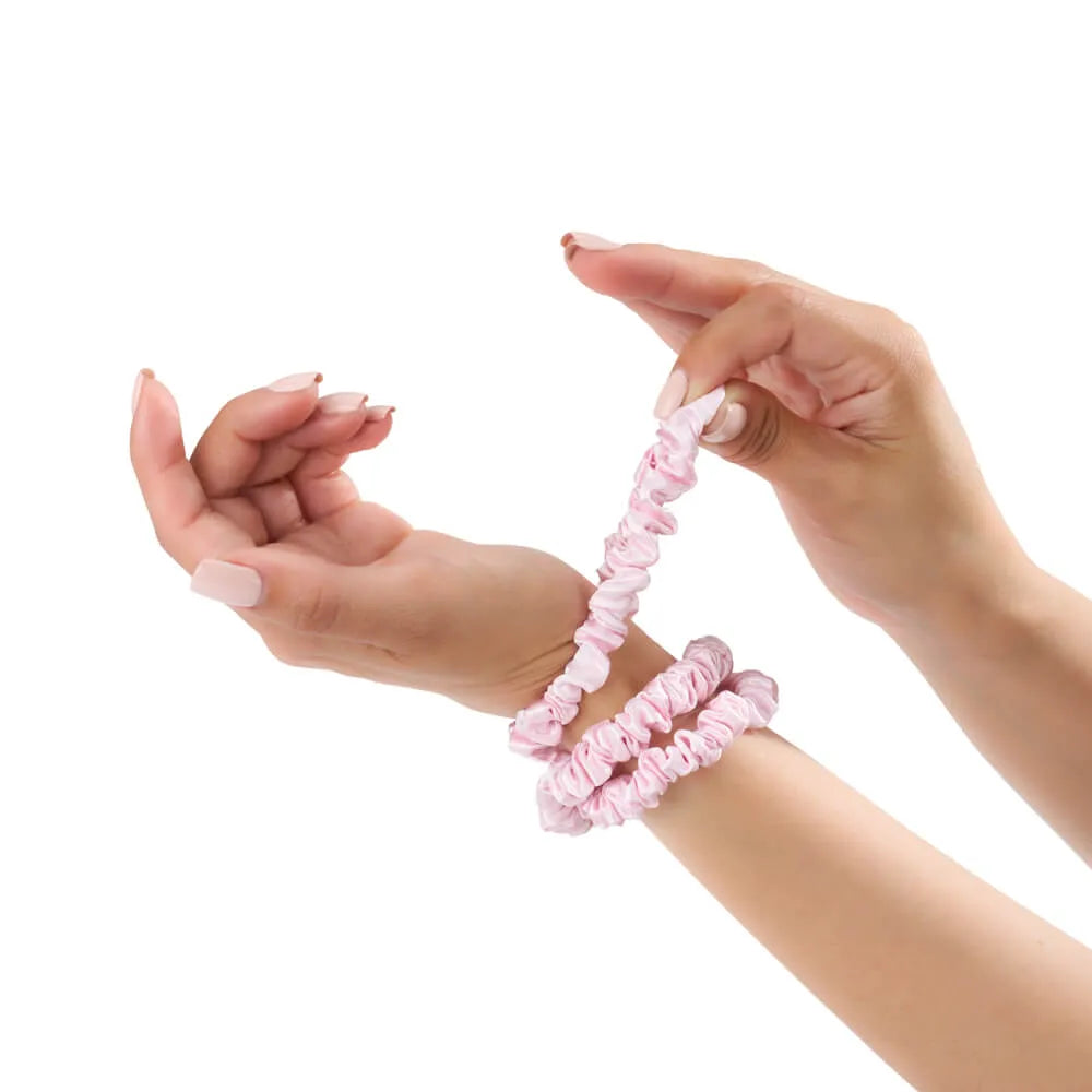 Blissy Skinny Scrunchies in Blush