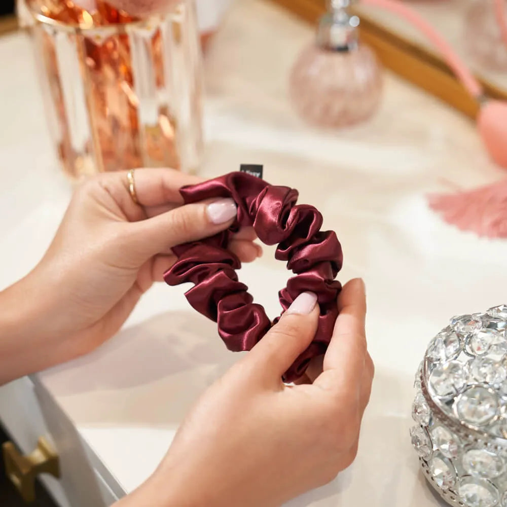 Blissy Scrunchies in Burgundy