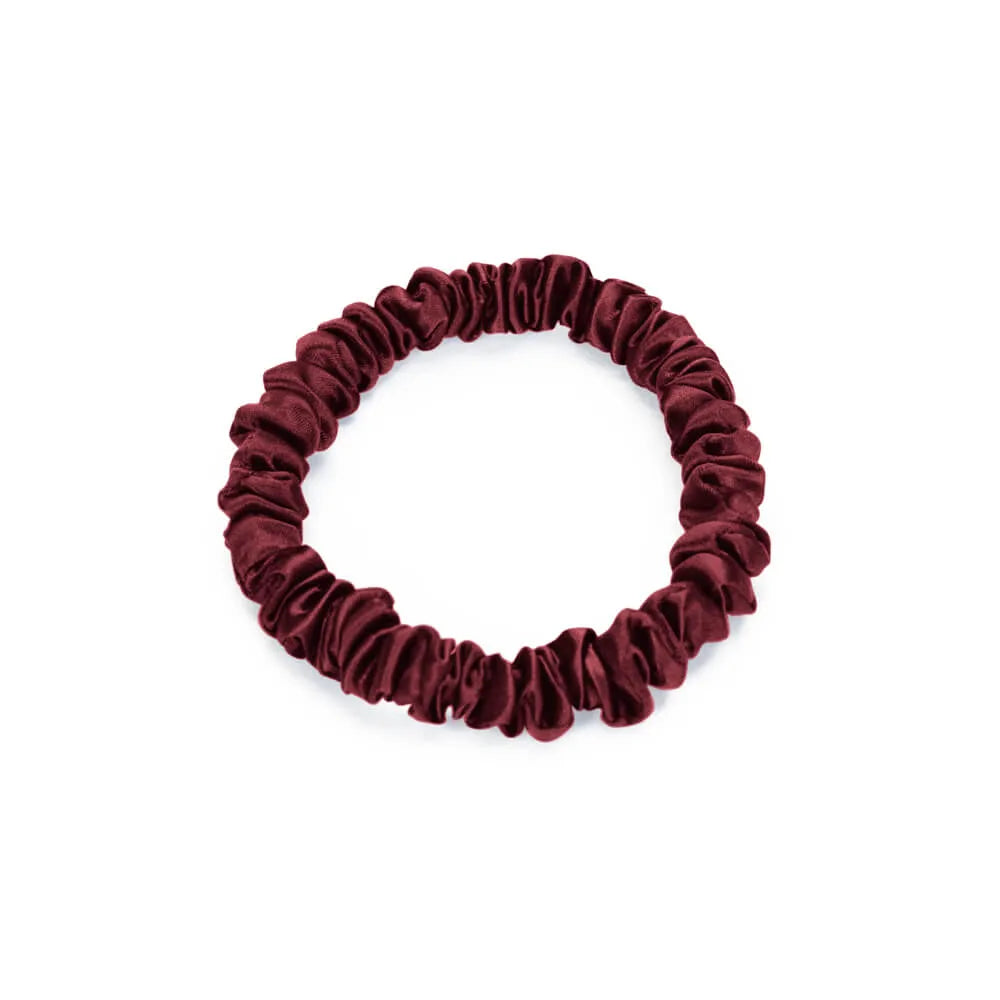 Blissy Skinny Scrunchies in Burgundy