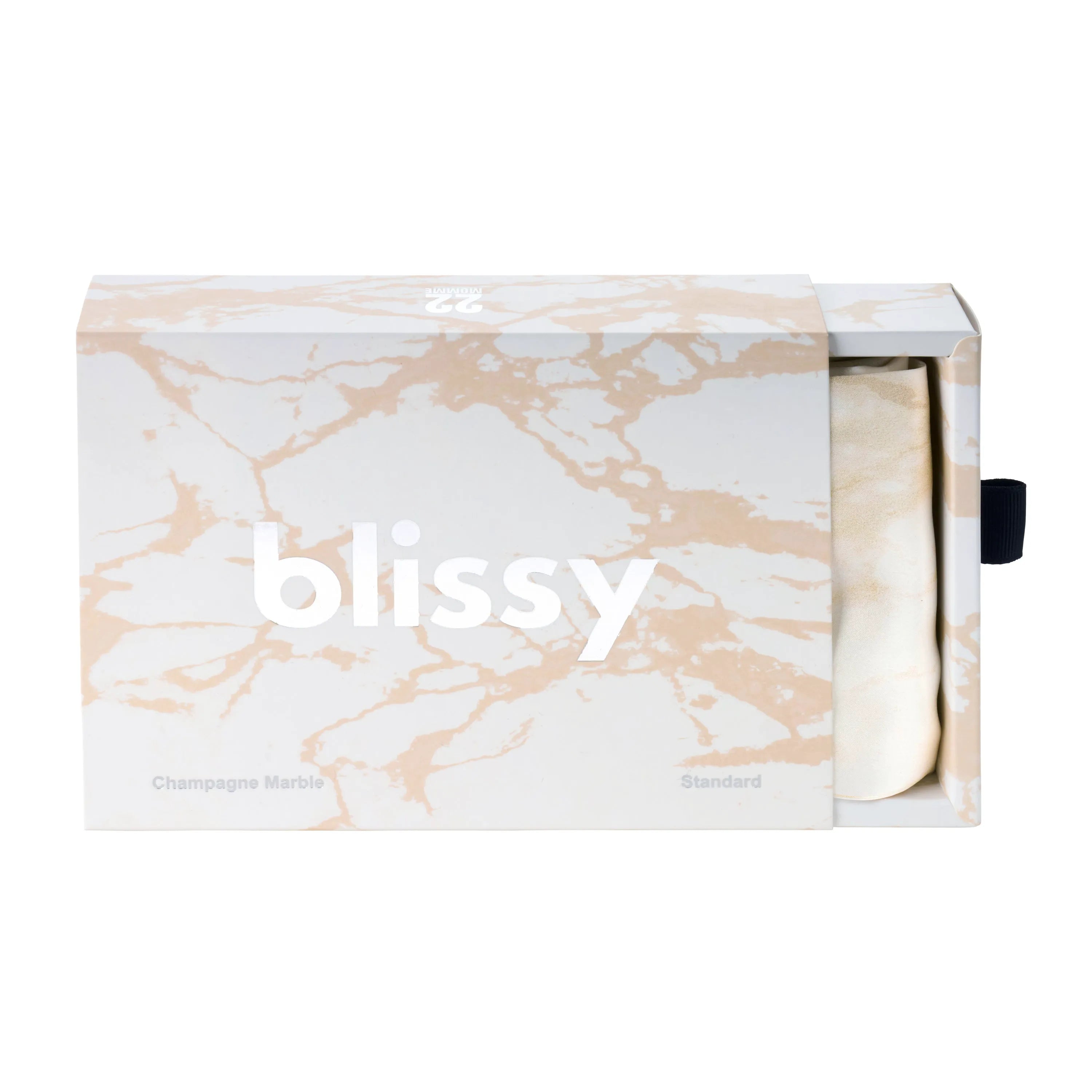 Pillowcase in Champagne Marble, Standard Size