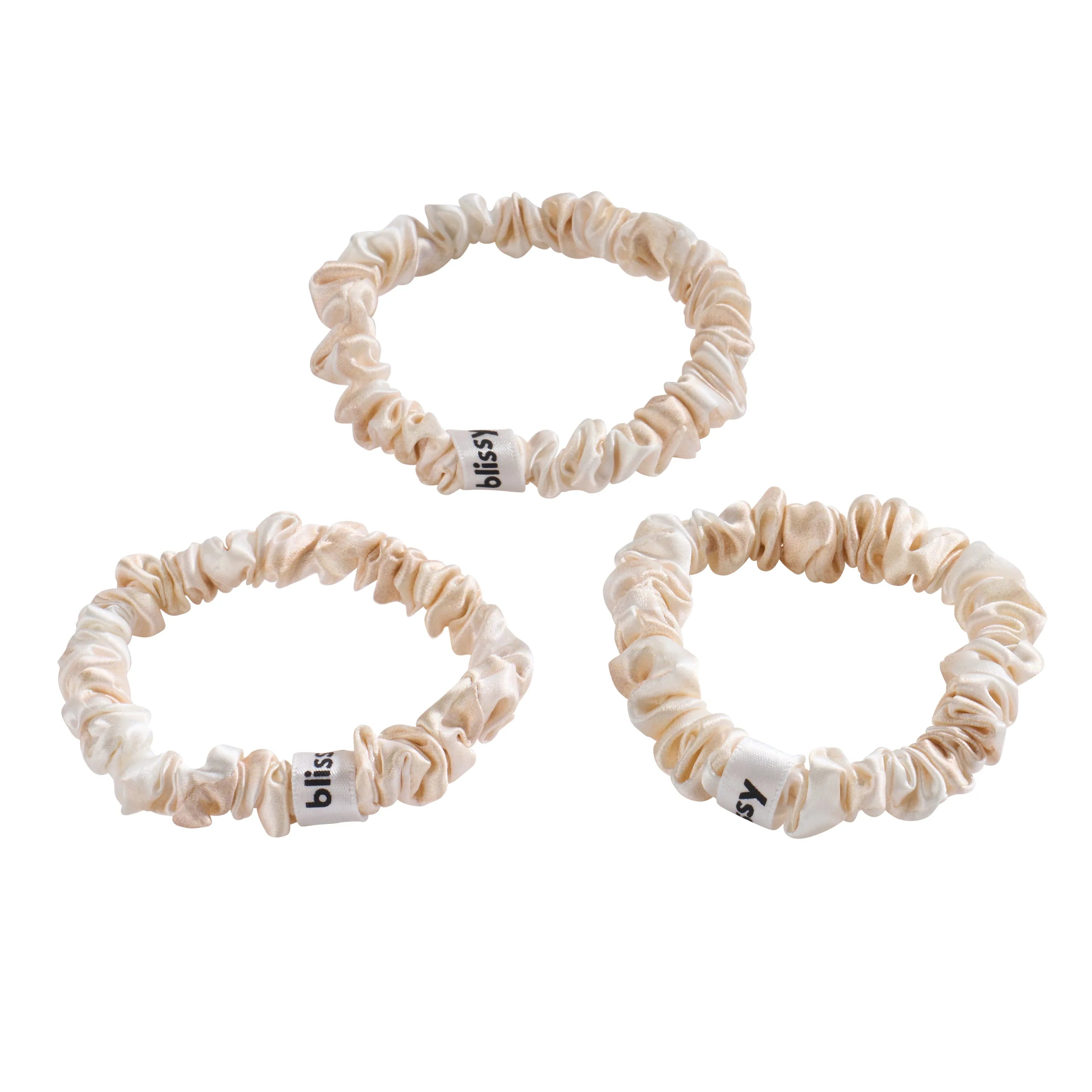 Blissy Skinny Scrunchies in Champagne Marble