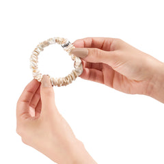Blissy Skinny Scrunchies in Champagne Marble