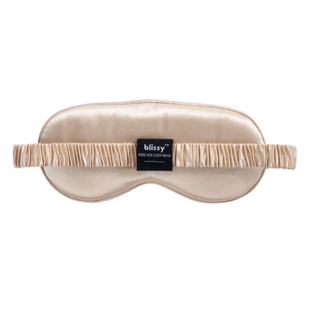 Champagne Diamond Quilted Sleep Mask