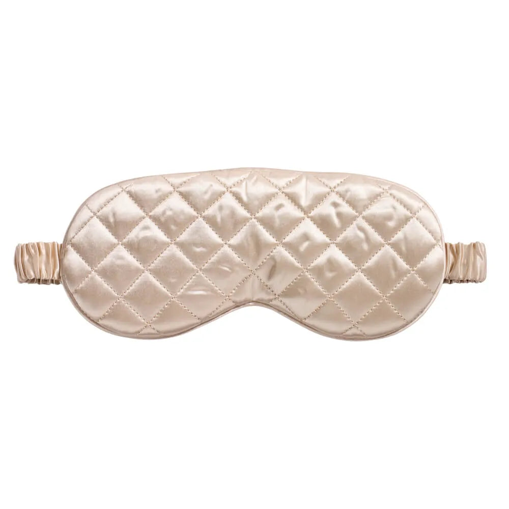 Champagne Diamond Quilted Sleep Mask