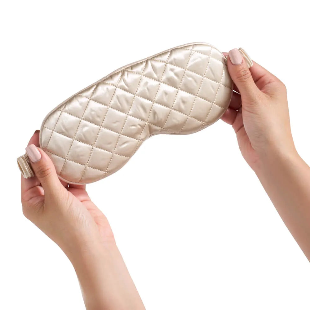 Champagne Diamond Quilted Sleep Mask