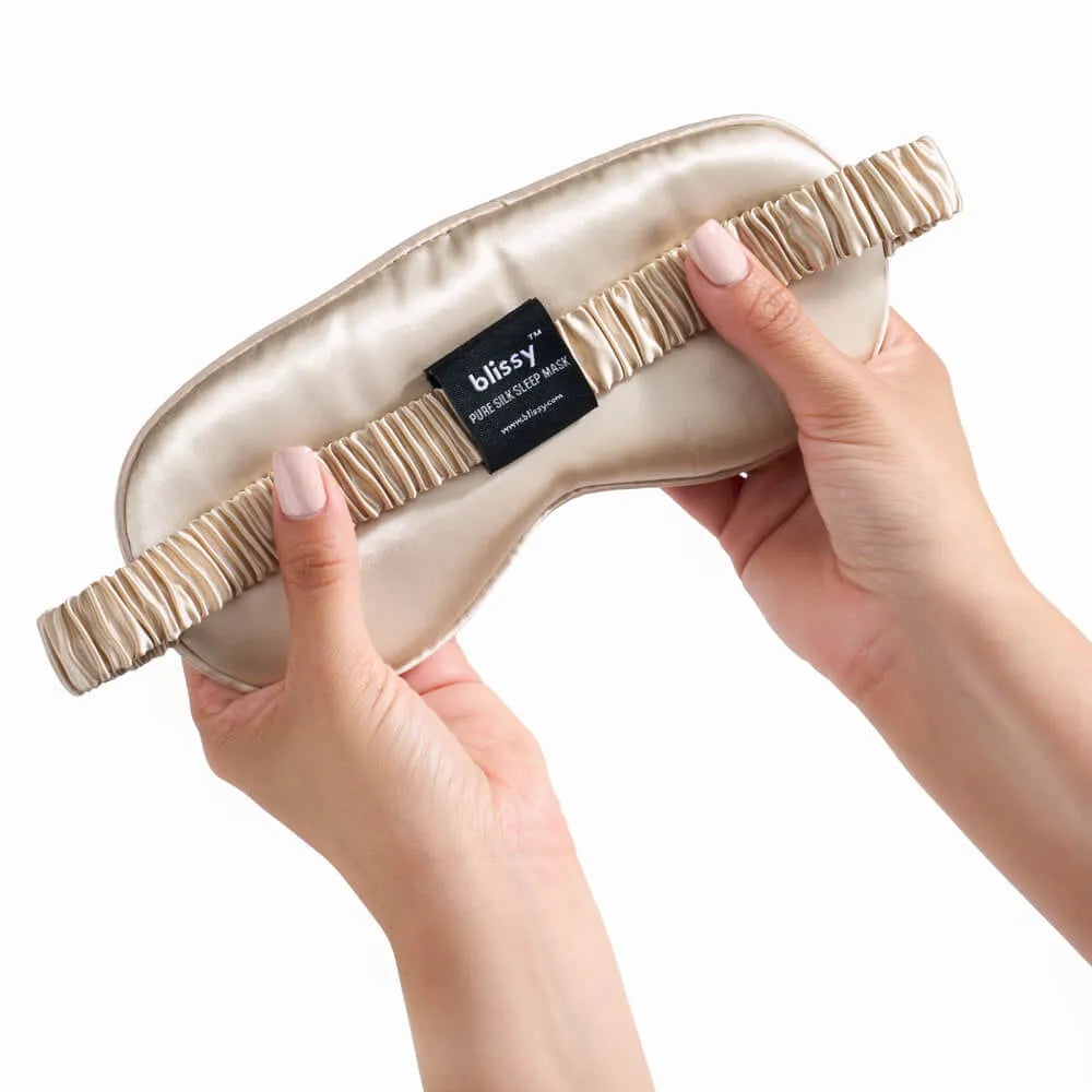 Champagne Diamond Quilted Sleep Mask