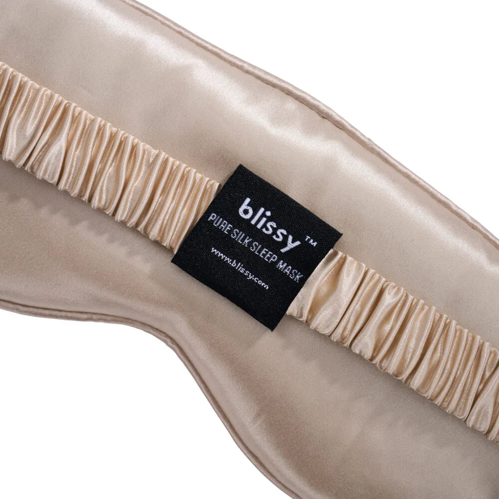 Champagne Diamond Quilted Sleep Mask