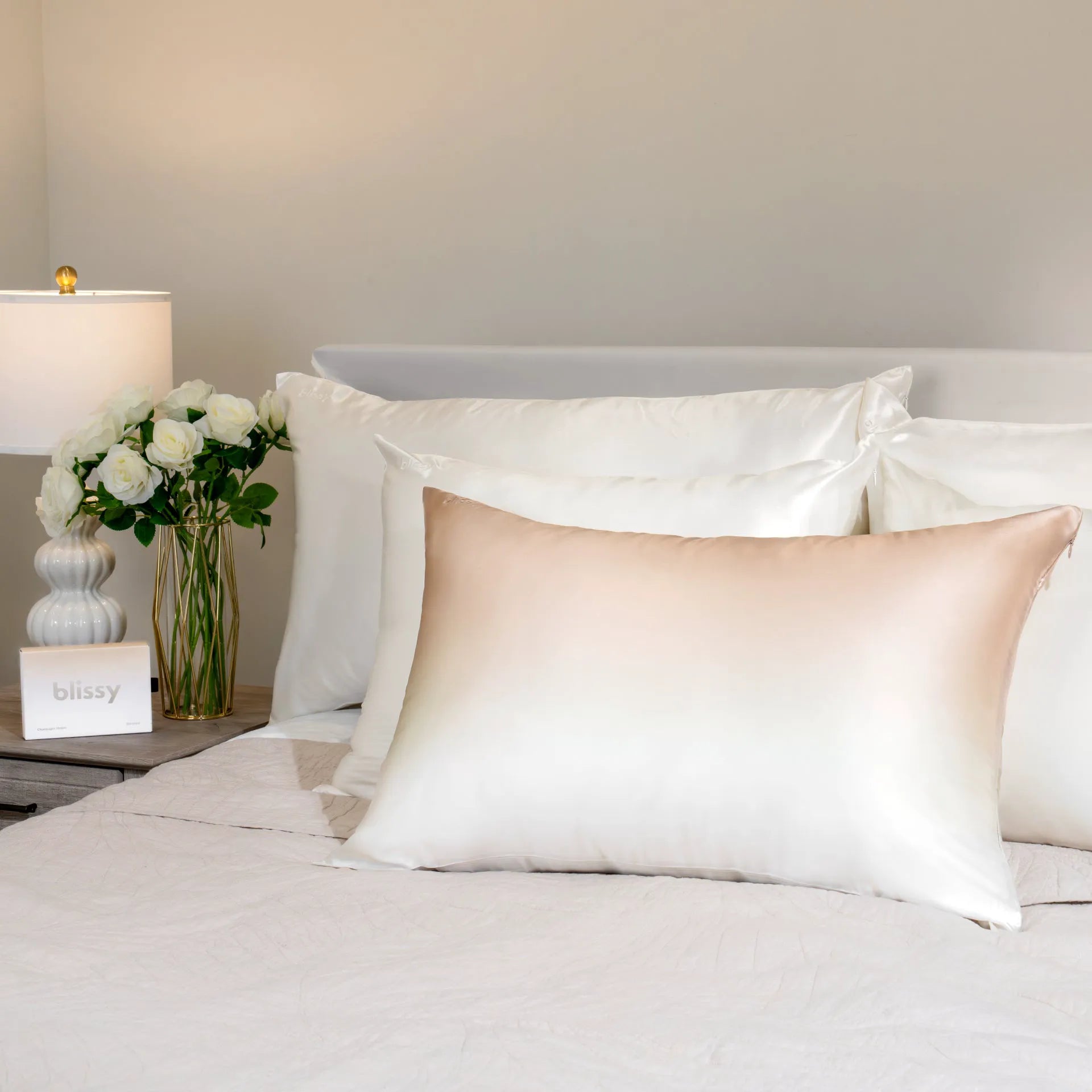 Champagne Ombre Queen Pillowcase