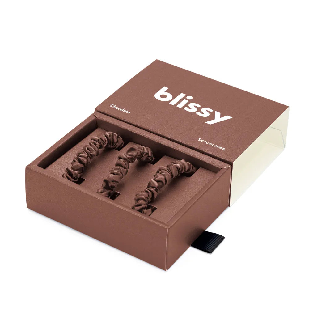 Blissy Skinny Scrunchies in Chocolate