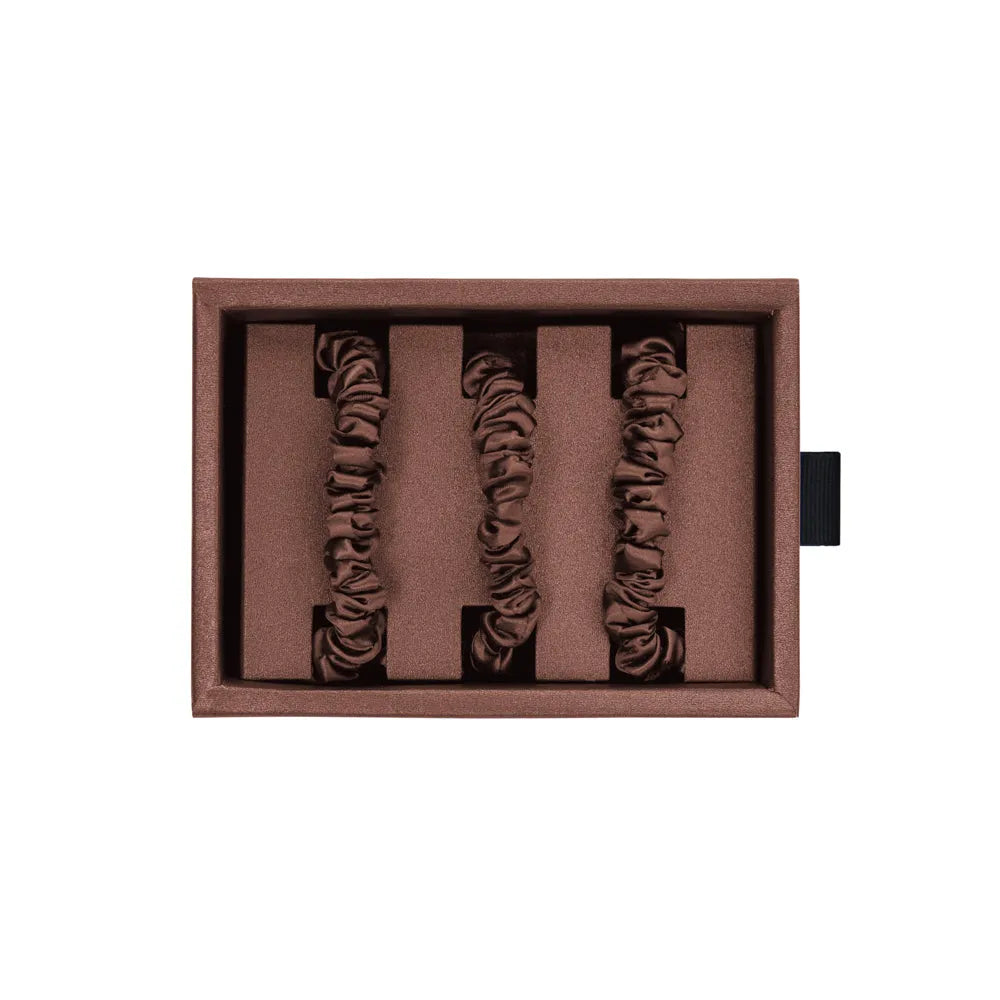 Blissy Skinny Scrunchies in Chocolate