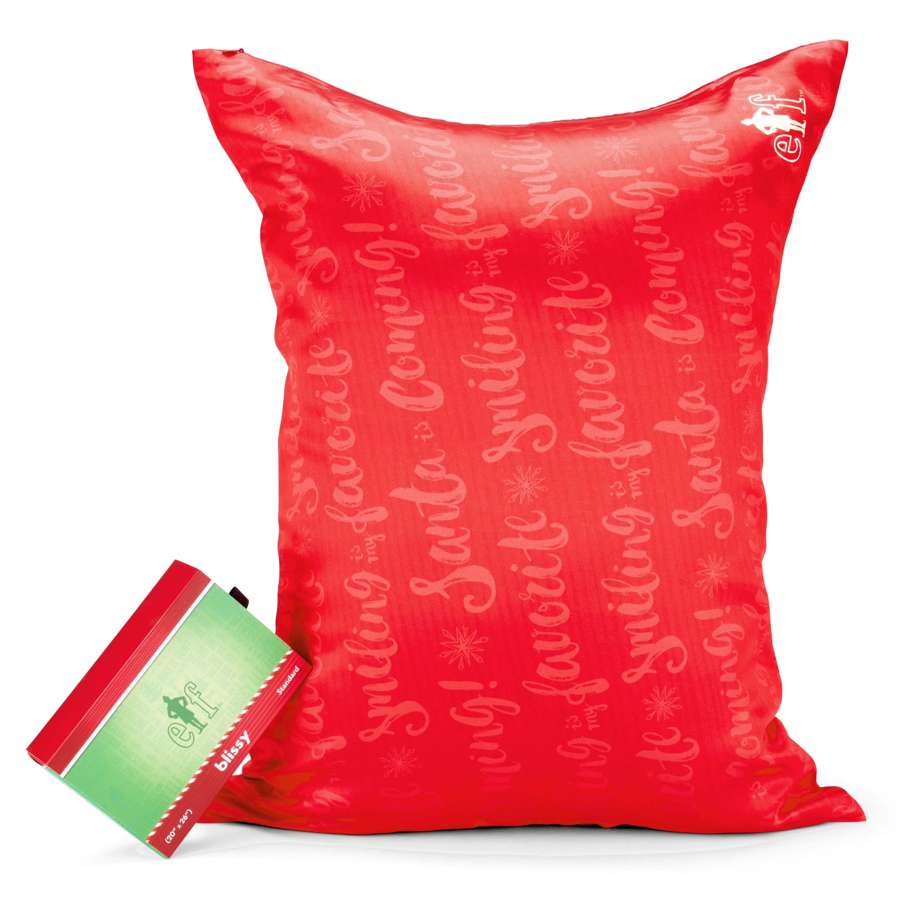 Pillowcase - Elf "Santa Is Coming!" - Queen
