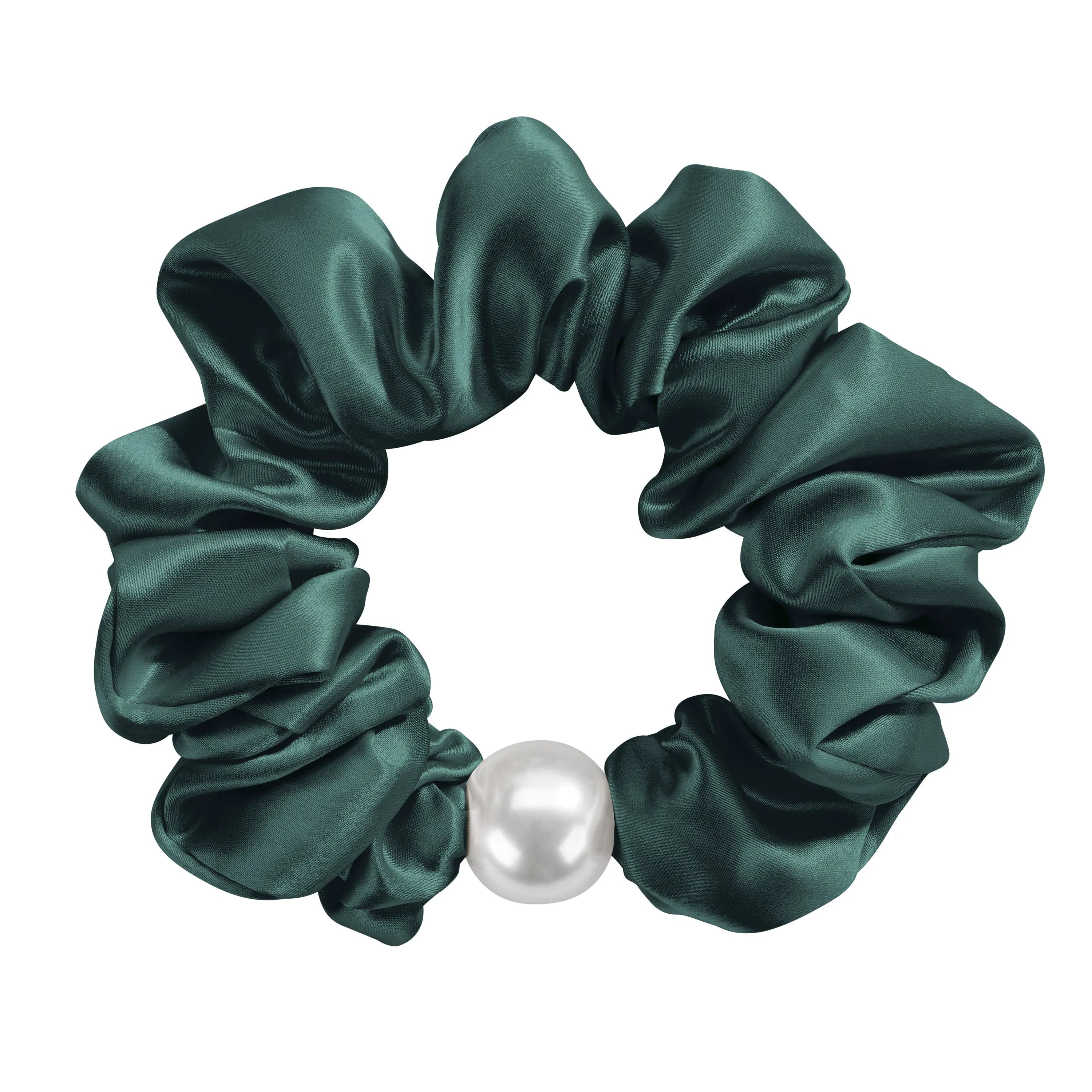 Blissy Pearl Scrunchies in Emerald