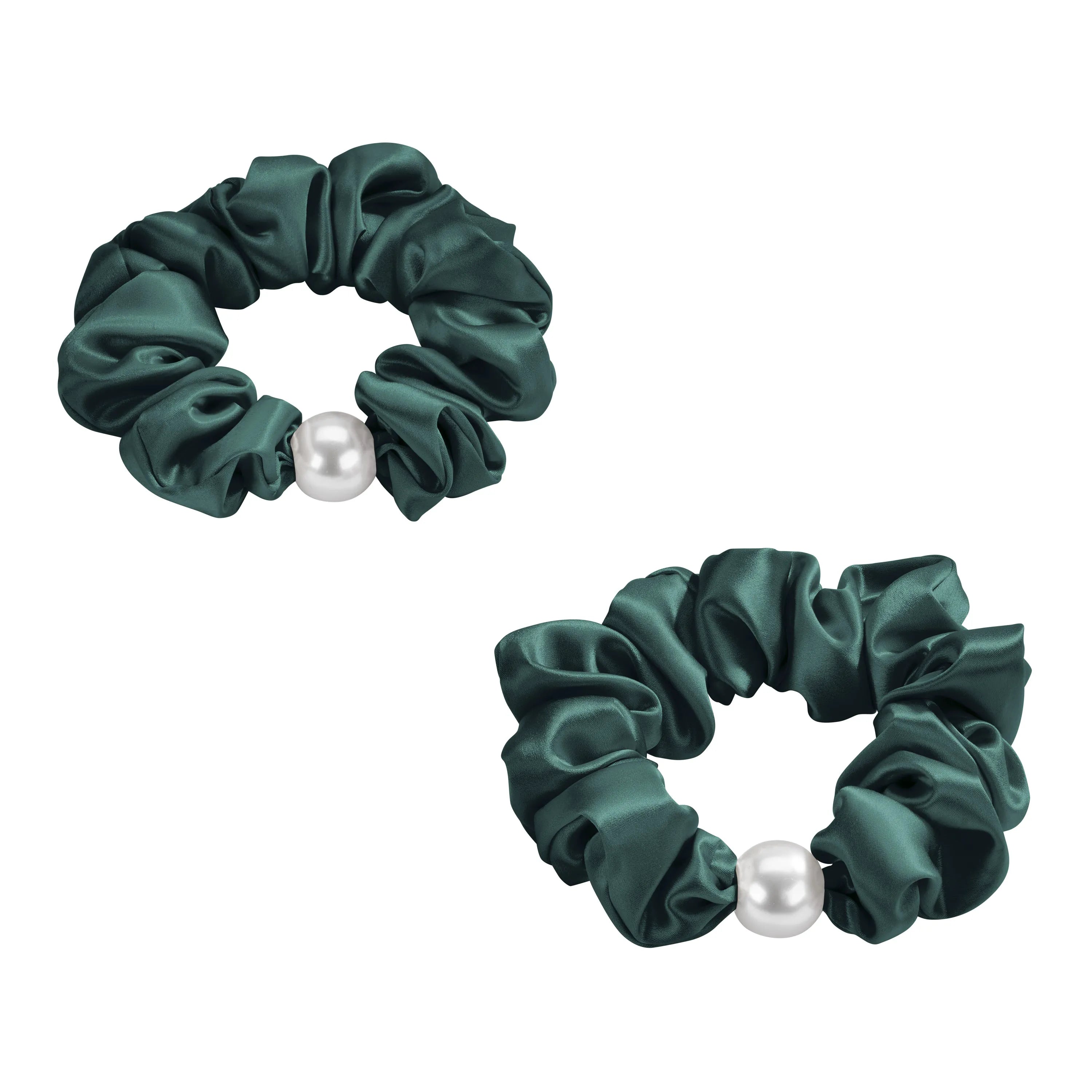 Blissy Pearl Scrunchies in Emerald