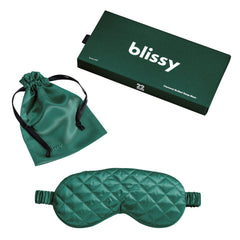 Emerald Diamond Quilted Sleep Mask