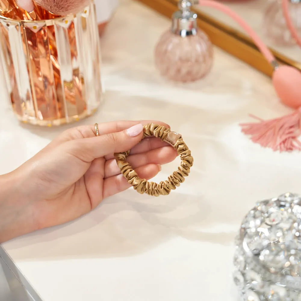 Blissy Skinny Scrunchies in Gold