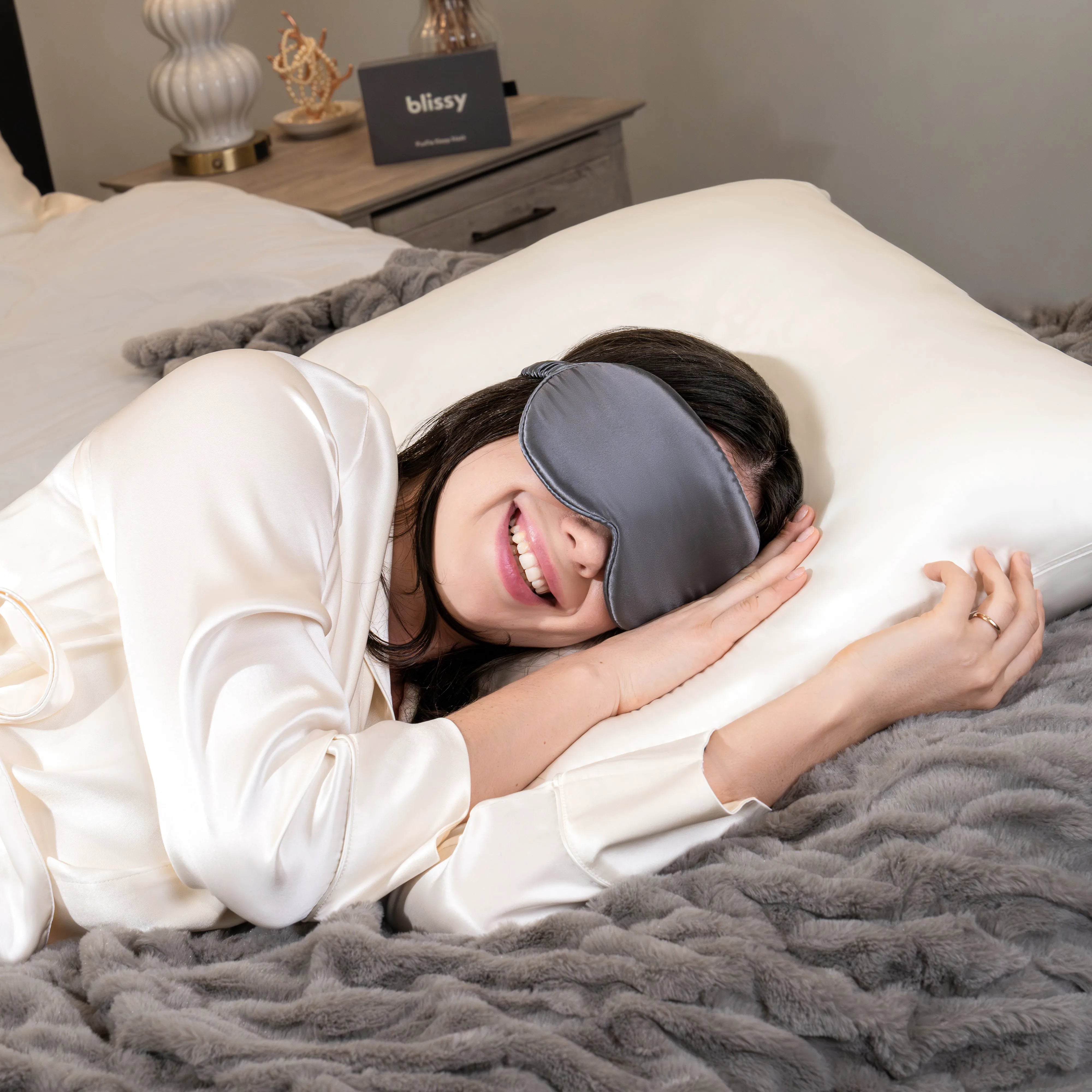 Sleep Mask - Grey - Profile