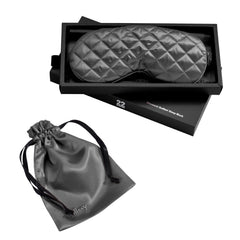 Grey Diamond Quilted Sleep Mask