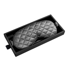 Grey Diamond Quilted Sleep Mask