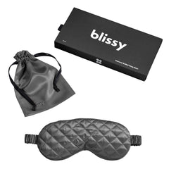 Grey Diamond Quilted Sleep Mask