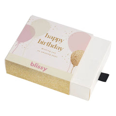 Blissy Happy Birthday Gift Sleeve in Gold