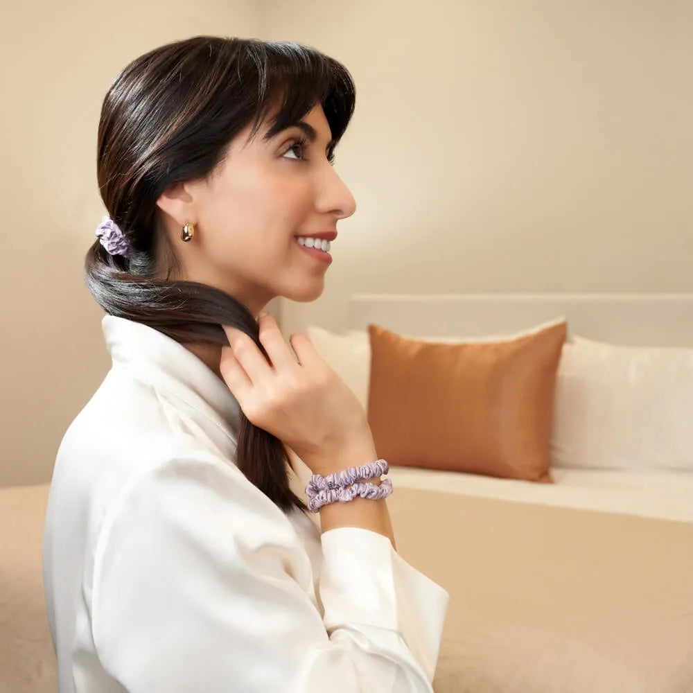 Blissy Skinny Scrunchies in Lavender