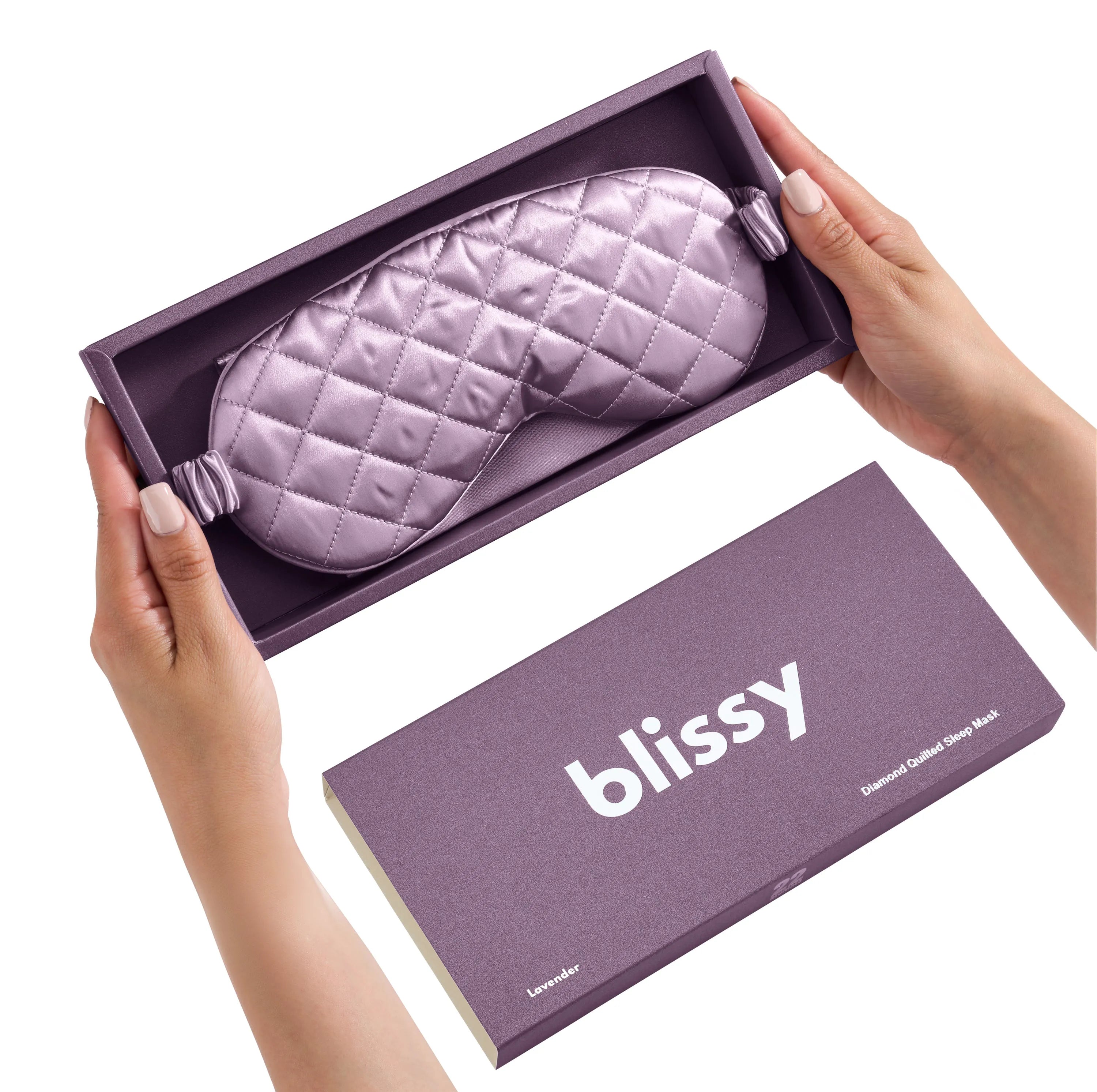 Lavender Diamond Quilted Sleep Mask