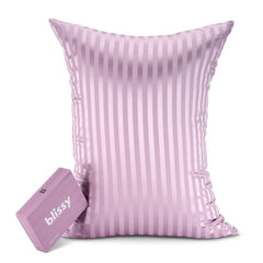 King Pillowcase in Lavender Striped