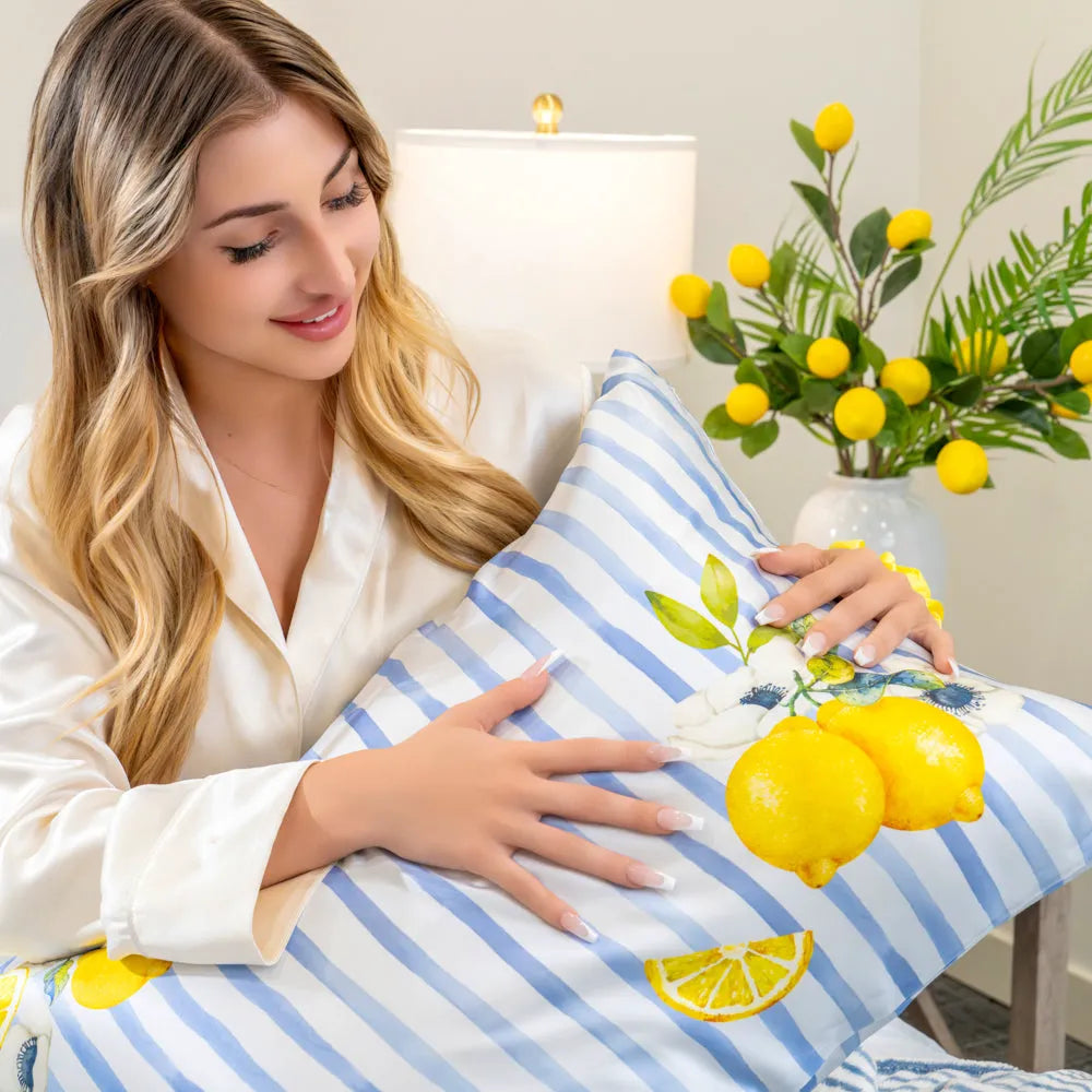 Lemon Bloom Standard Pillowcase