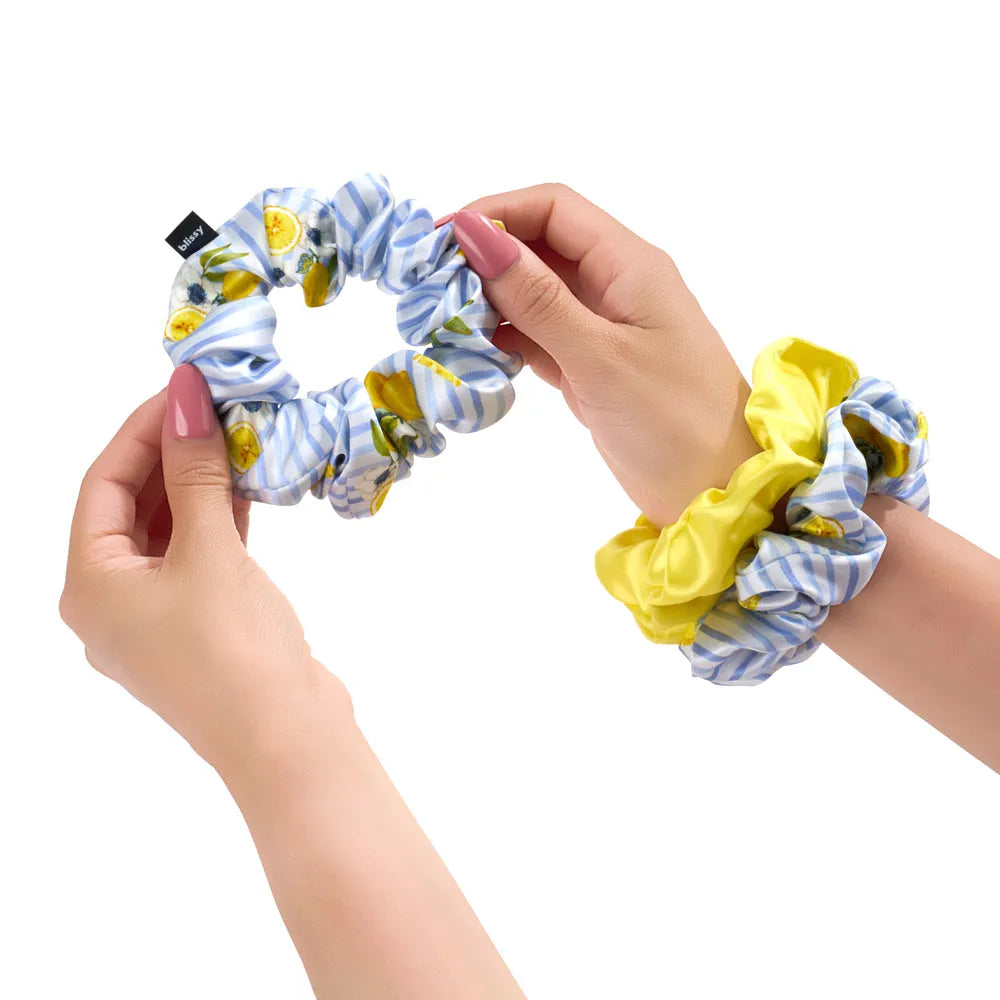 Blissy Scrunchies in Lemon Bloom