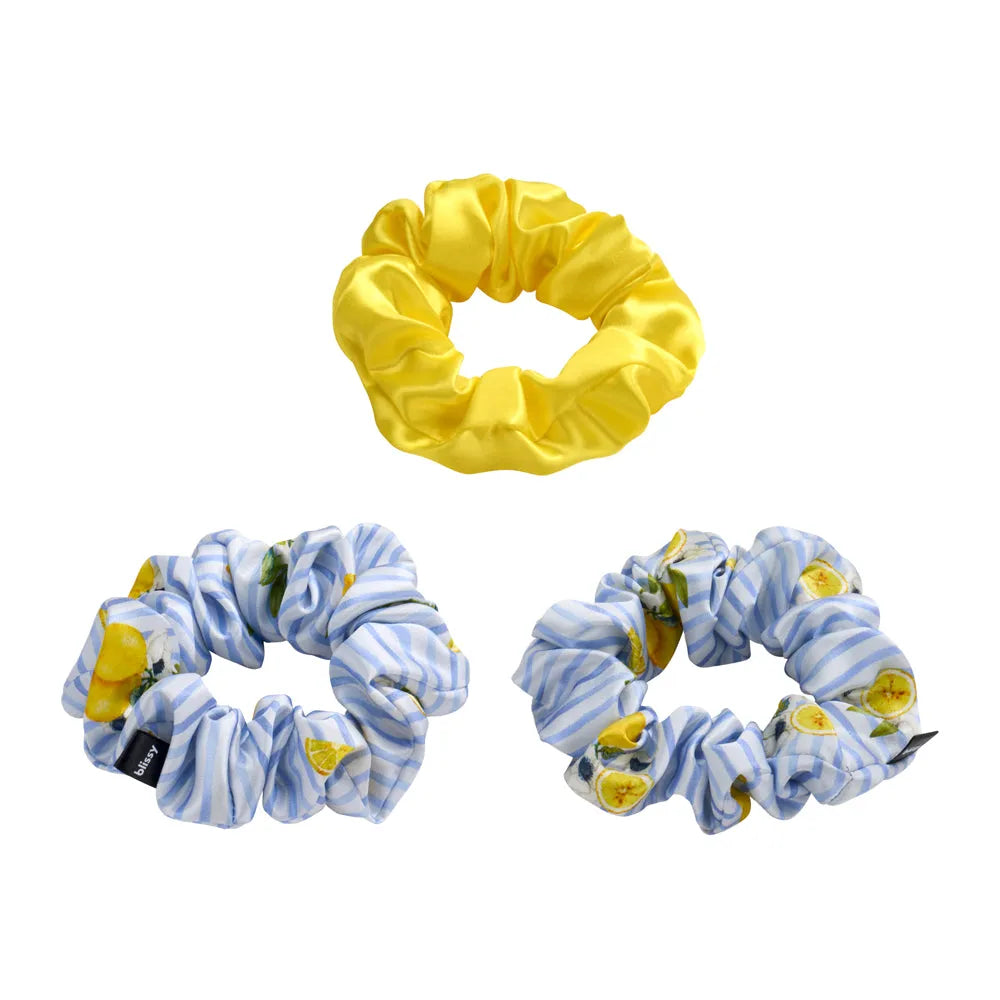 Blissy Scrunchies in Lemon Bloom