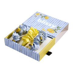 Blissy Scrunchies in Lemon Bloom