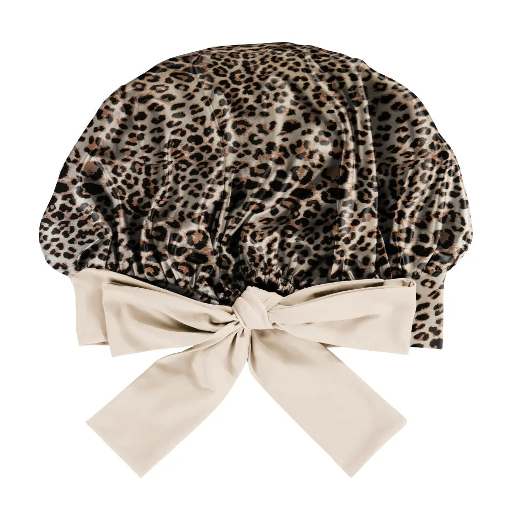 Blissy Bow Bonnet in Leopard