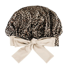 Blissy Bow Bonnet in Leopard