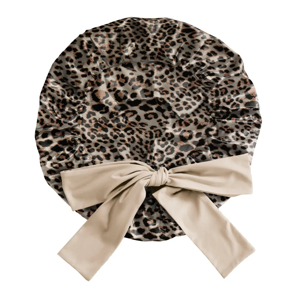 Blissy Bow Bonnet in Leopard