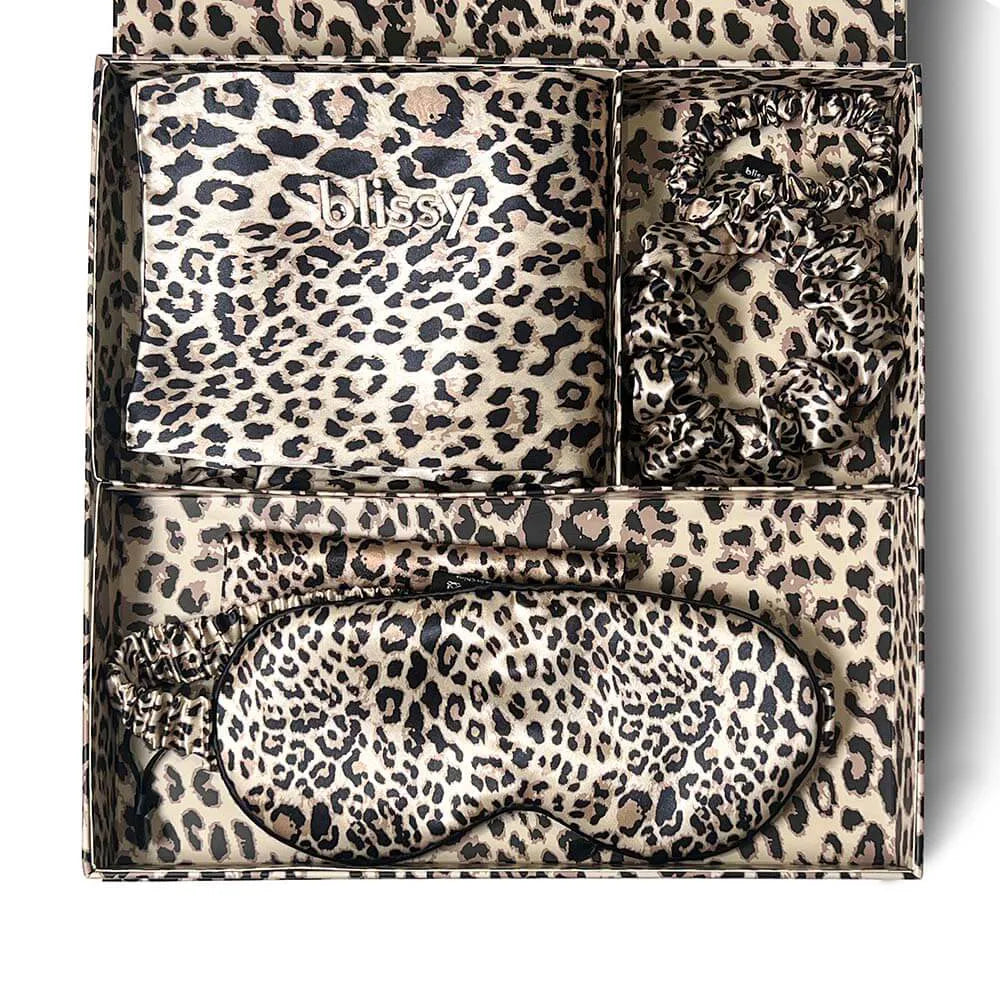 Blissy Dream Set in Leopard, Standard Size