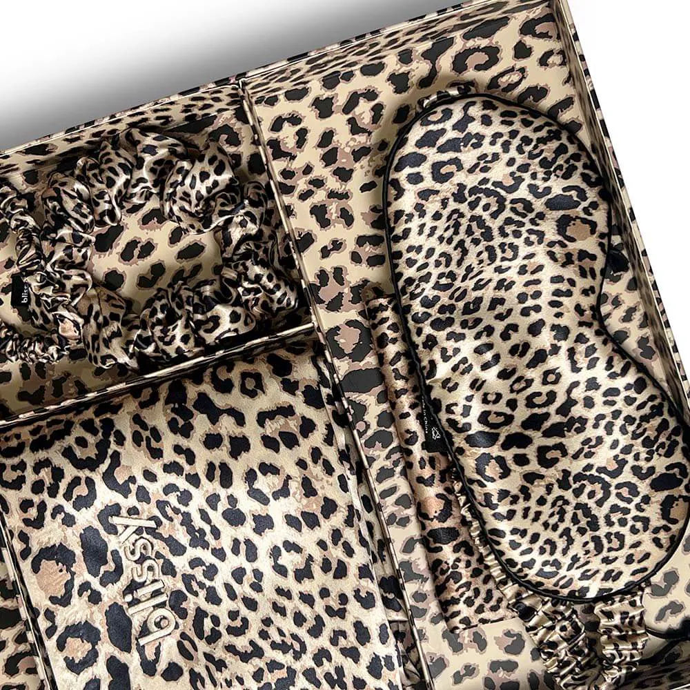 Blissy Dream Set in Leopard, Standard Size