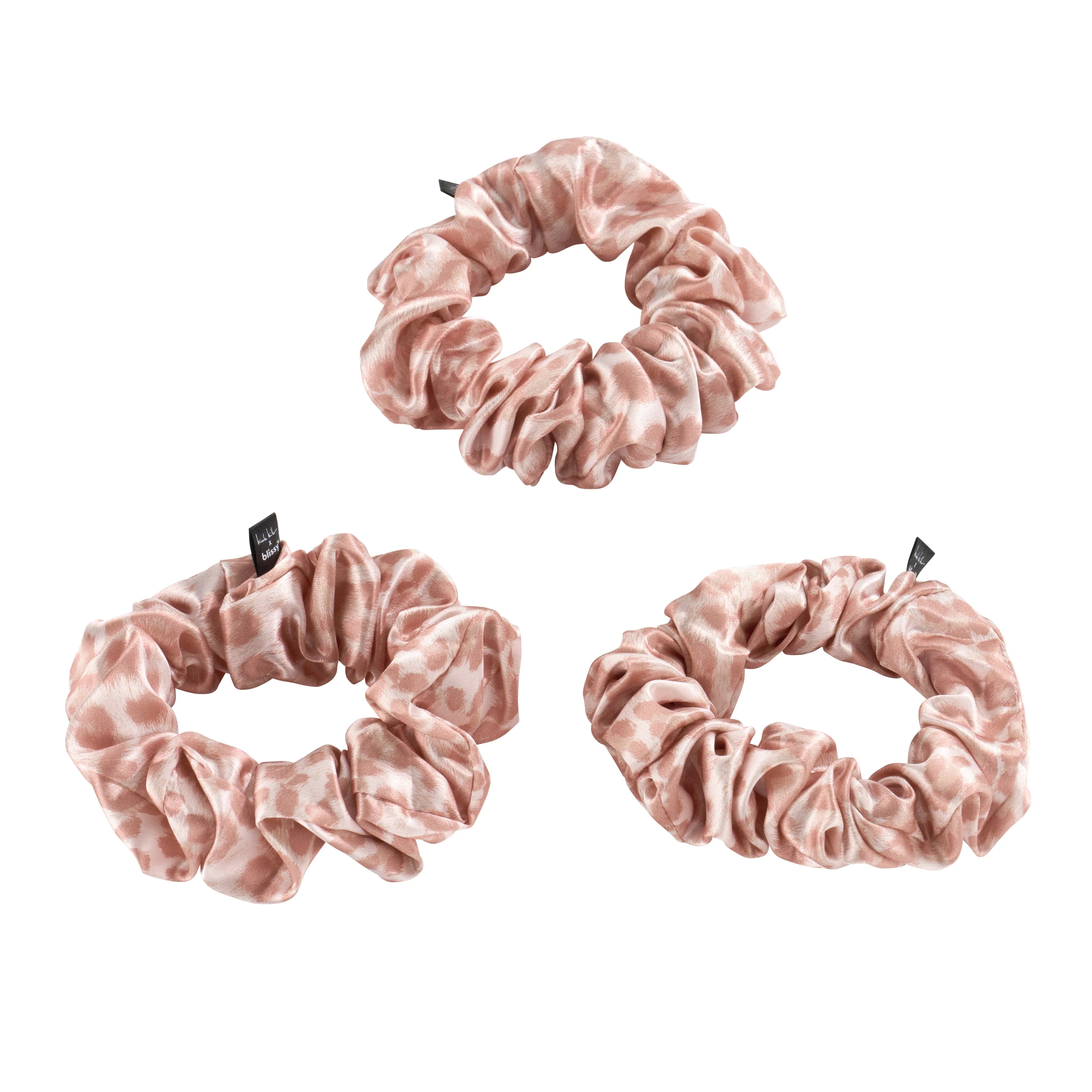 Blissy Scrunchies by Nicole Miller in Mauve Cheetah