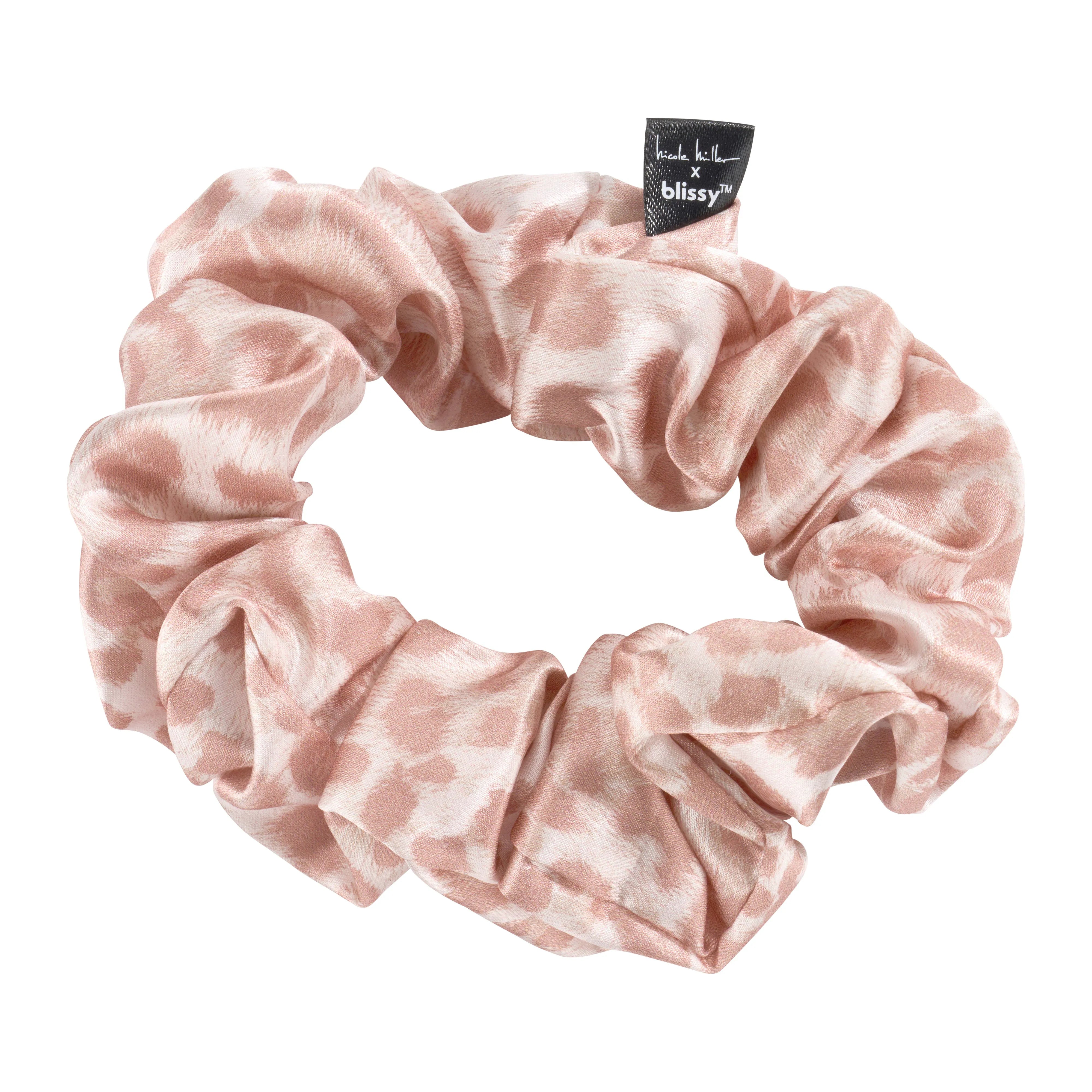 Blissy Scrunchies by Nicole Miller in Mauve Cheetah