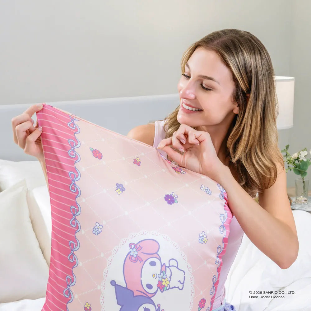 Blissy Pillowcase - Hello Kitty - Melody & Kuromi - King