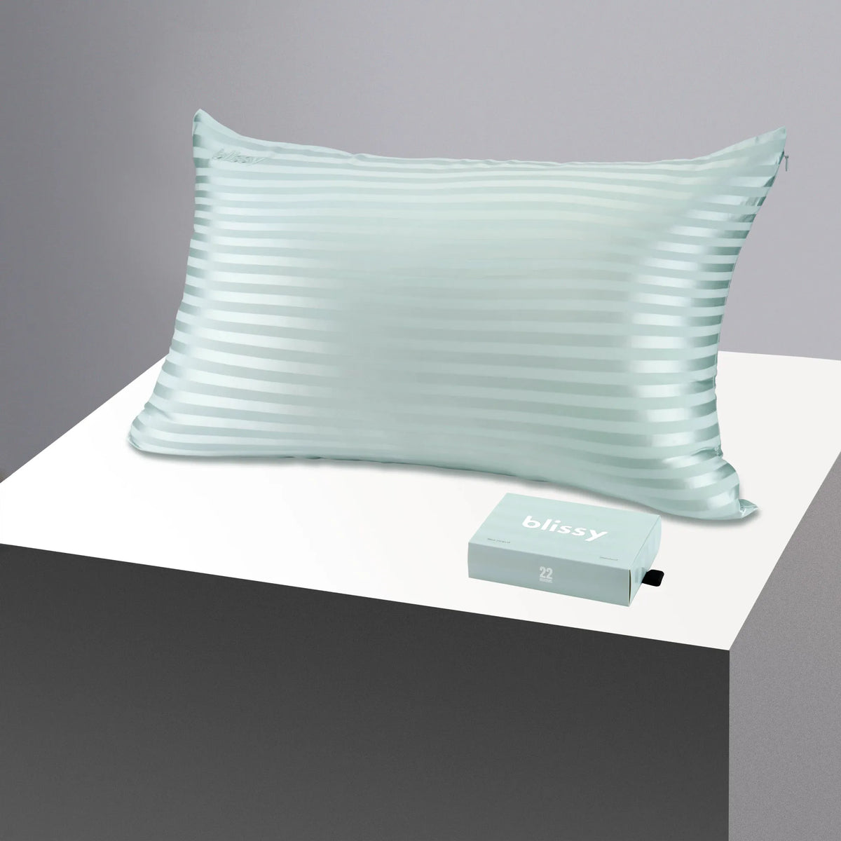 Mint Striped Standard Pillowcase