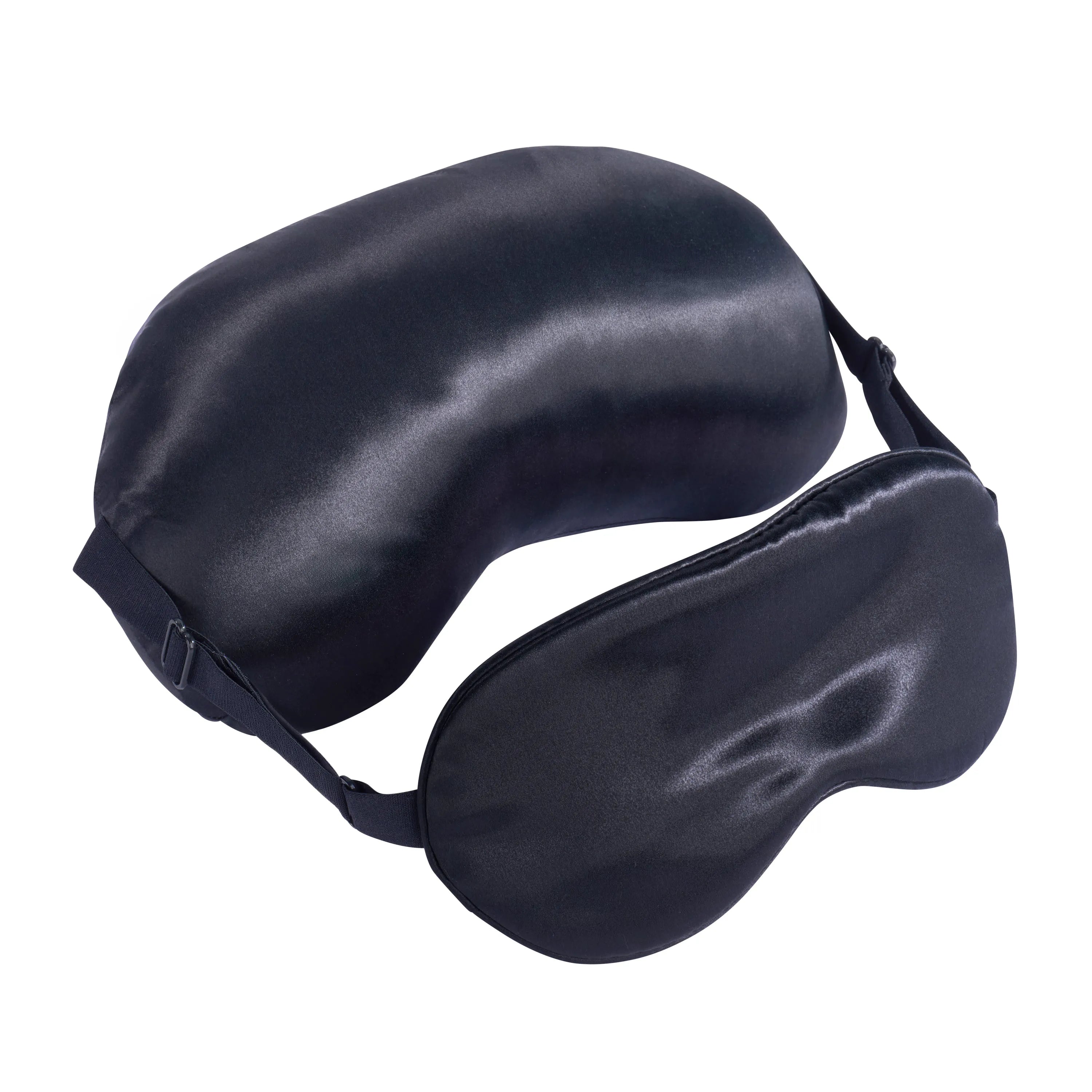 Sleep Mask and Travel Pillow - Black