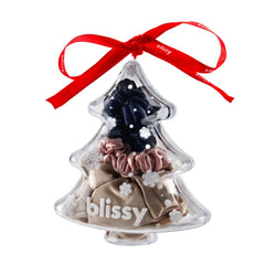 Blissy Holiday Scrunchie Ornament Set (3-Piece)
