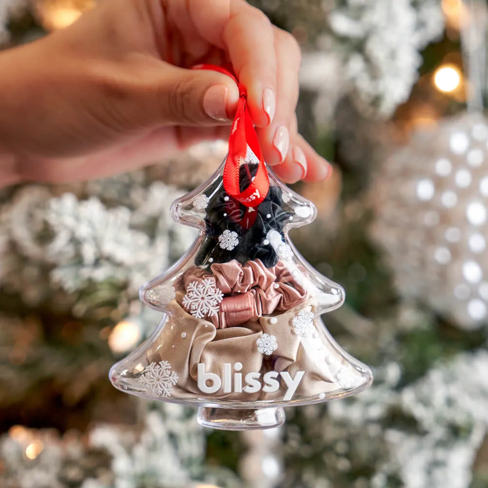 Blissy Holiday Scrunchie Ornament Set (3-Piece)