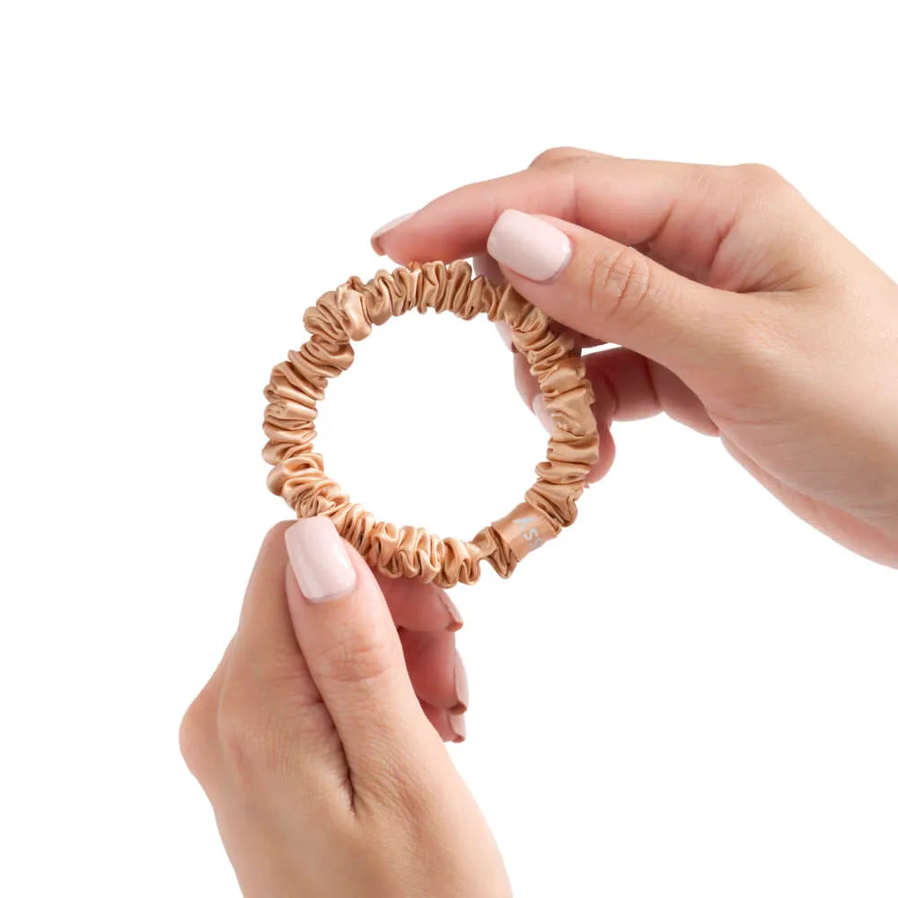 Blissy Skinny Scrunchies in Peach