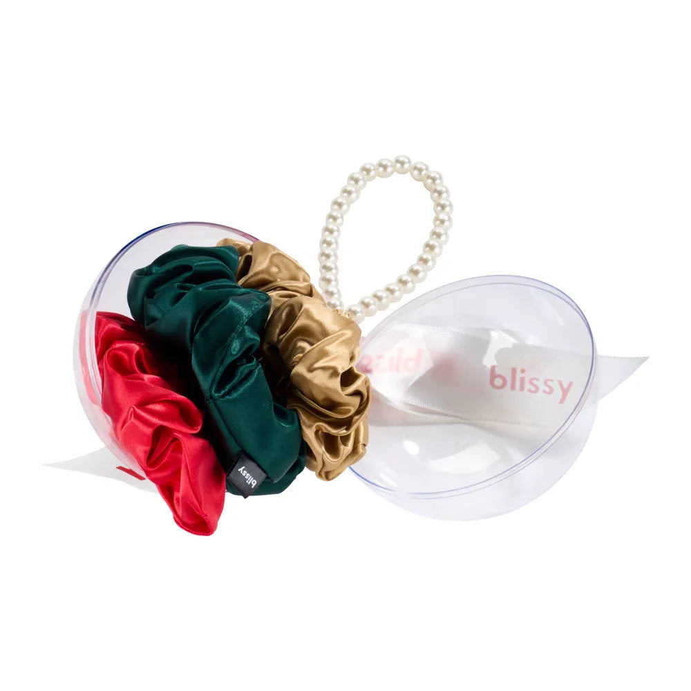 Blissy Pearl Scrunchie Ornament Set (3-Piece)