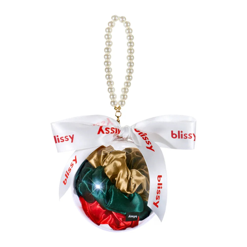 Blissy Pearl Scrunchie Ornament Set (3-Piece)