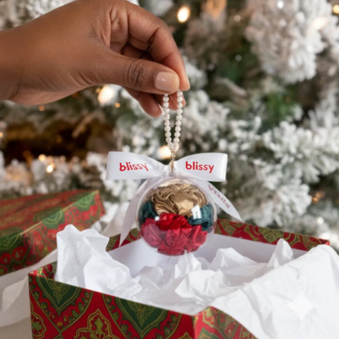 Blissy Pearl Scrunchie Ornament Set (3-Piece)